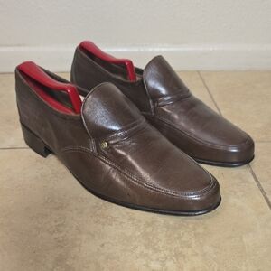 Bally Dark Brown Leather Men's Slip-Ons